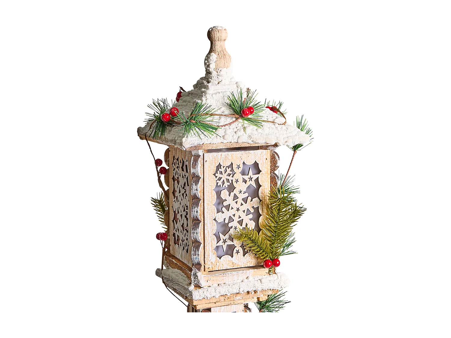 Décoration de Noël LED LENTIRA Lampadaires 80 cm Marron clair