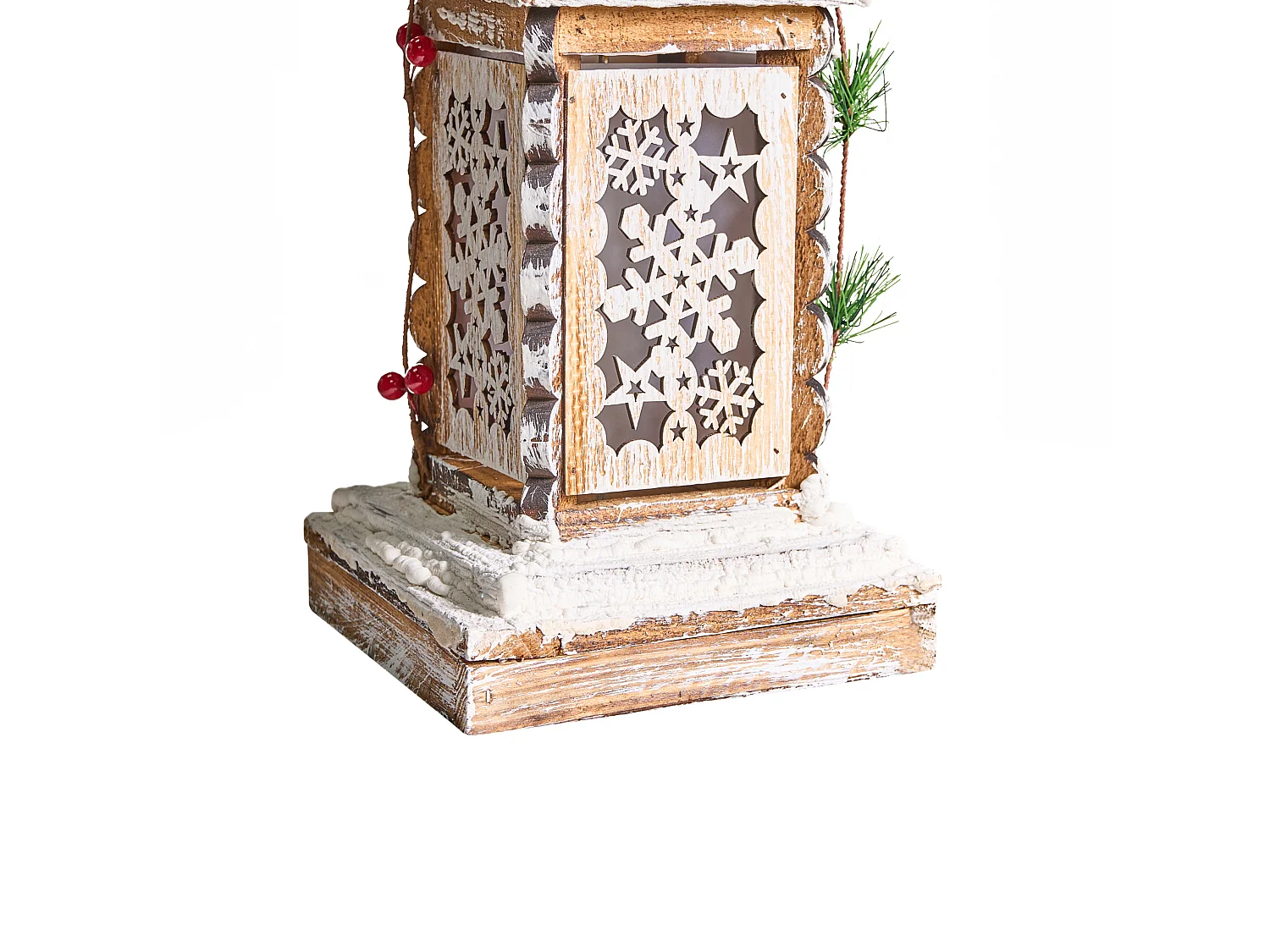 Christmas Decoration LED LENTIRA Post Lamp 80 cm Light Brown