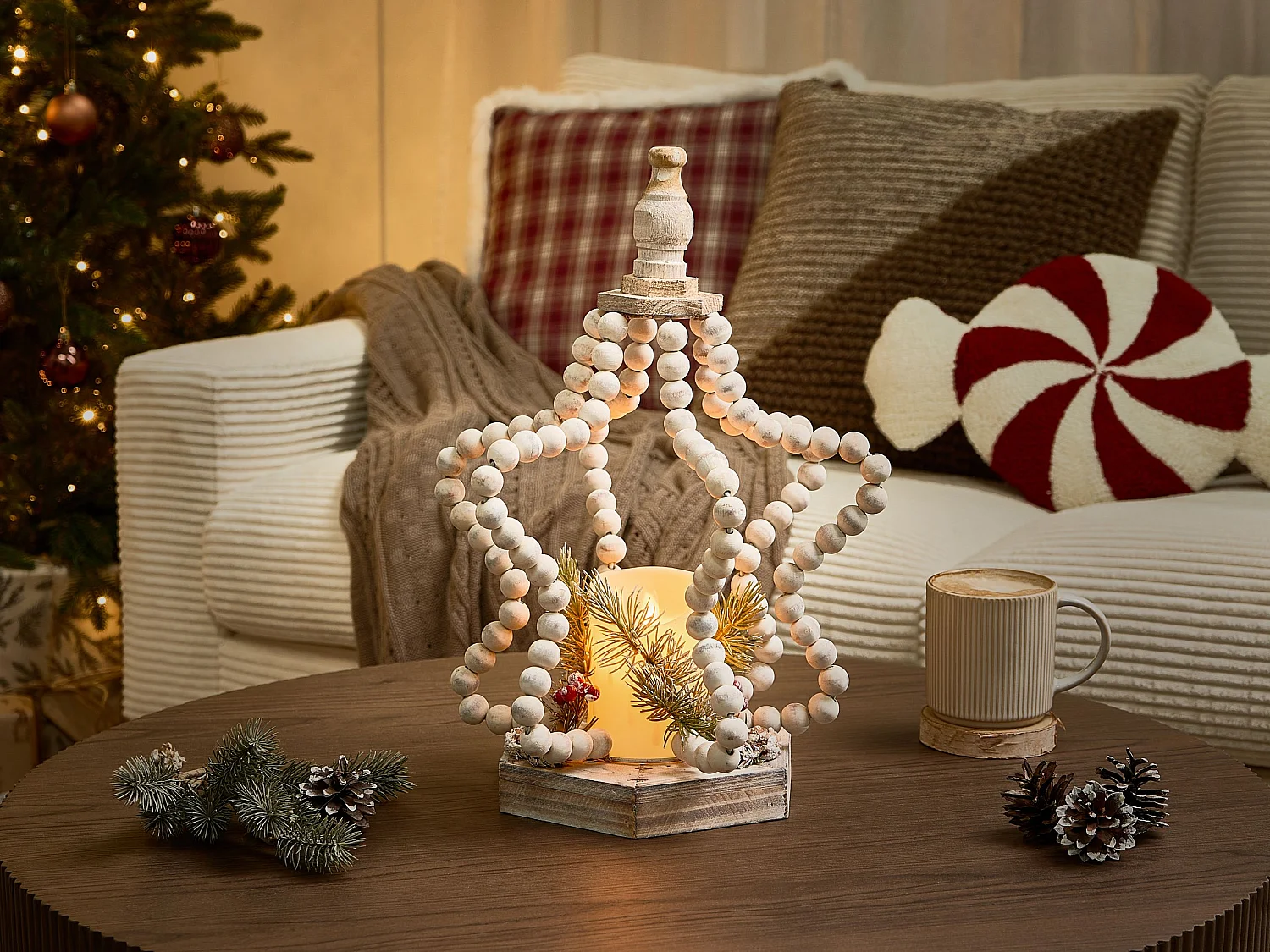 Décoration de Noël LED PATARI Étoile 42 cm Marron clair