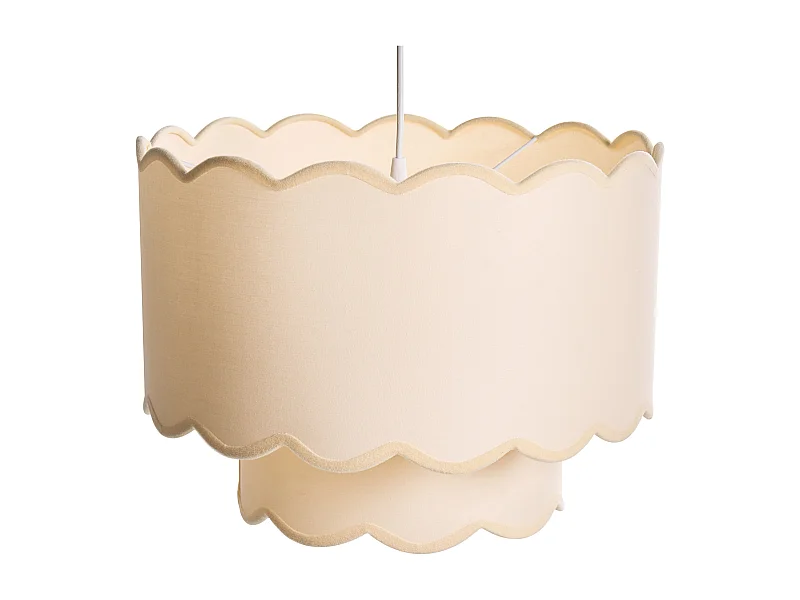 Lampe suspension MECUMBURA Métal Blanc/beige