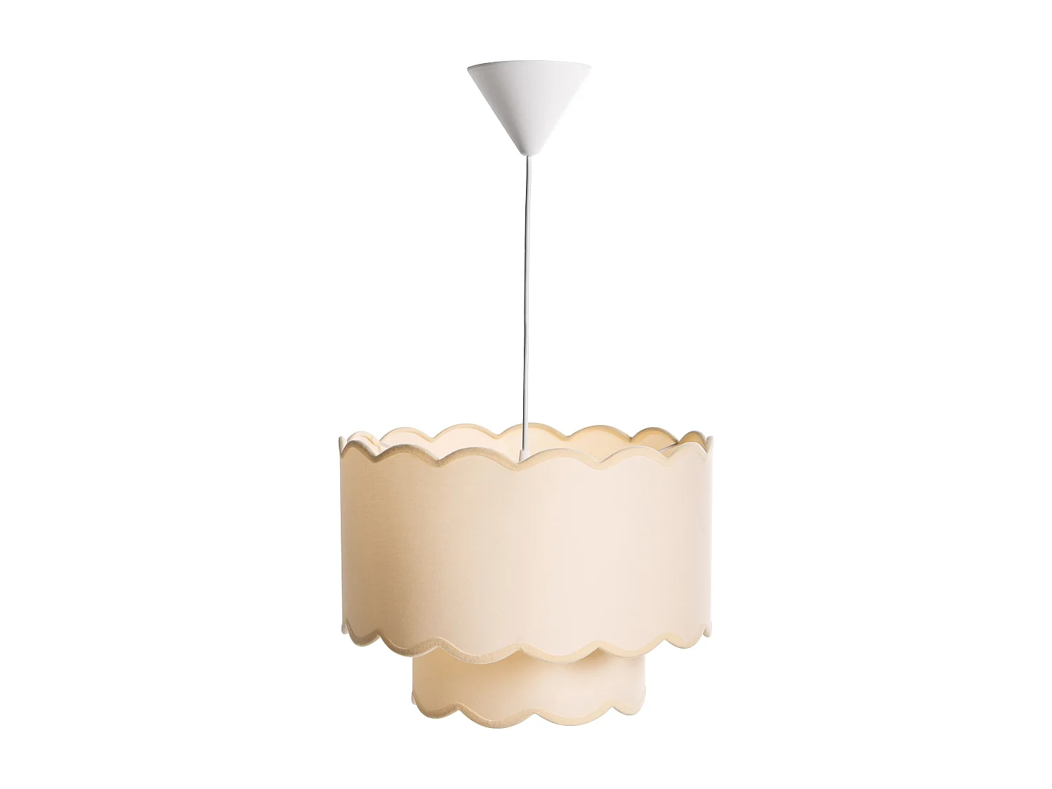 Lampe suspension MECUMBURA Métal Blanc/beige
