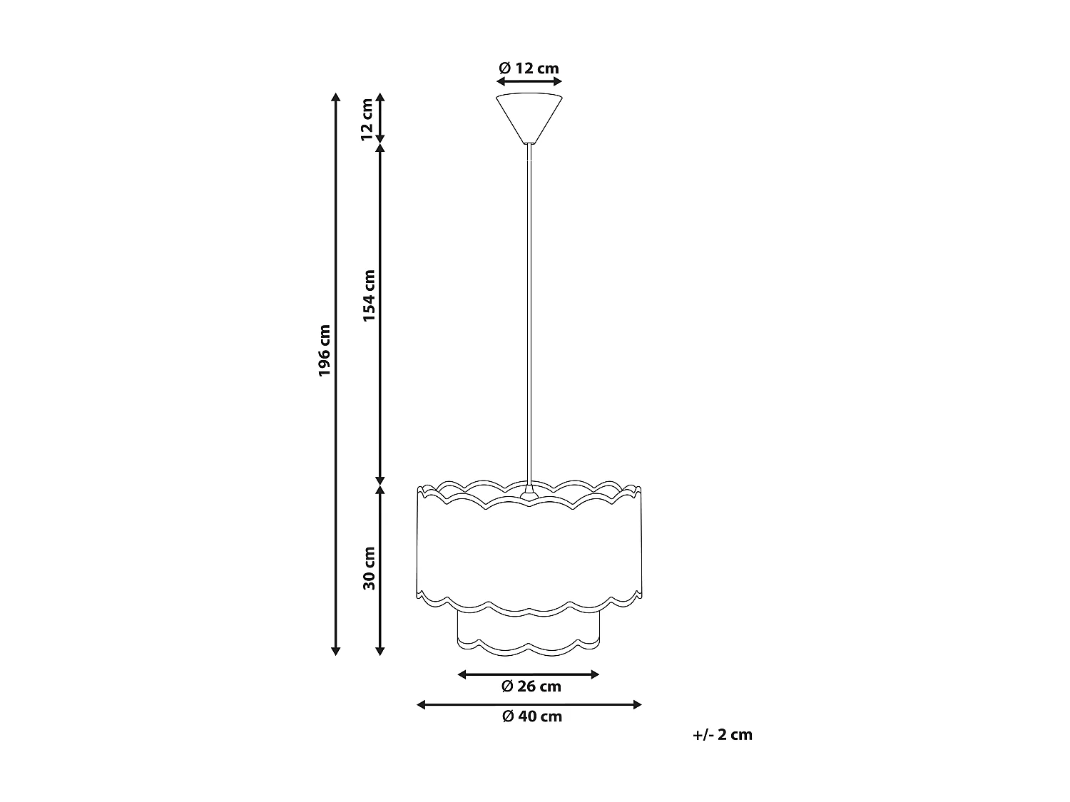 Lampe suspension MECUMBURA Métal Blanc/beige