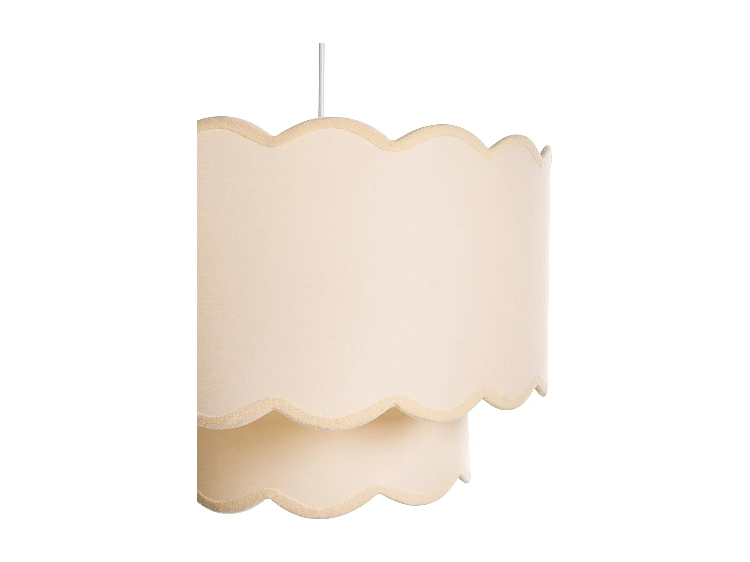 Lampe suspension MECUMBURA Métal Blanc/beige
