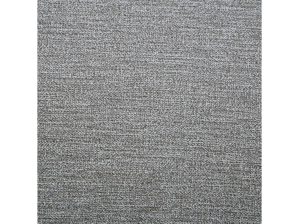 Sedie da pranzo extra large, sedute imbottite in tessuto, rivetti in bronzo, set da due, grigio