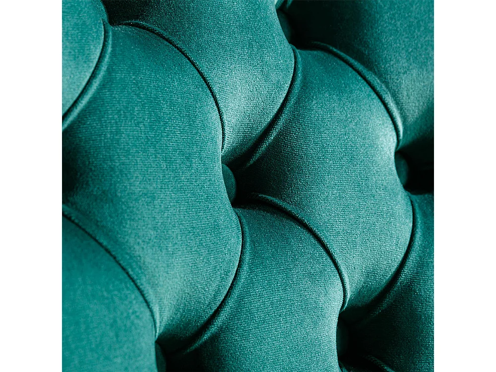 Silla de comedor tapizada de 2 piezas con patas de acero inoxidable cromado, tapizado con tachuelas, tapicería de terciopelo, verde