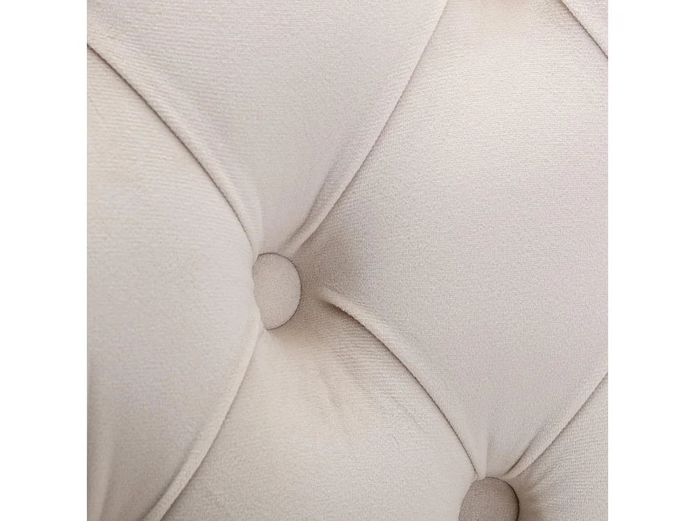 Chaise à manger rembourrée en 2 pièces avec jambes en acier inoxydable chromé, garniture à tête d'ongle, tapisserie en velours,Beige