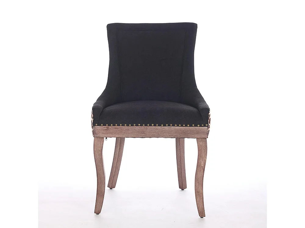 Chaises de salle à manger extra-larges, assises rembourrées en tissu, clous en bronze, lot de deux,imprimé léopard