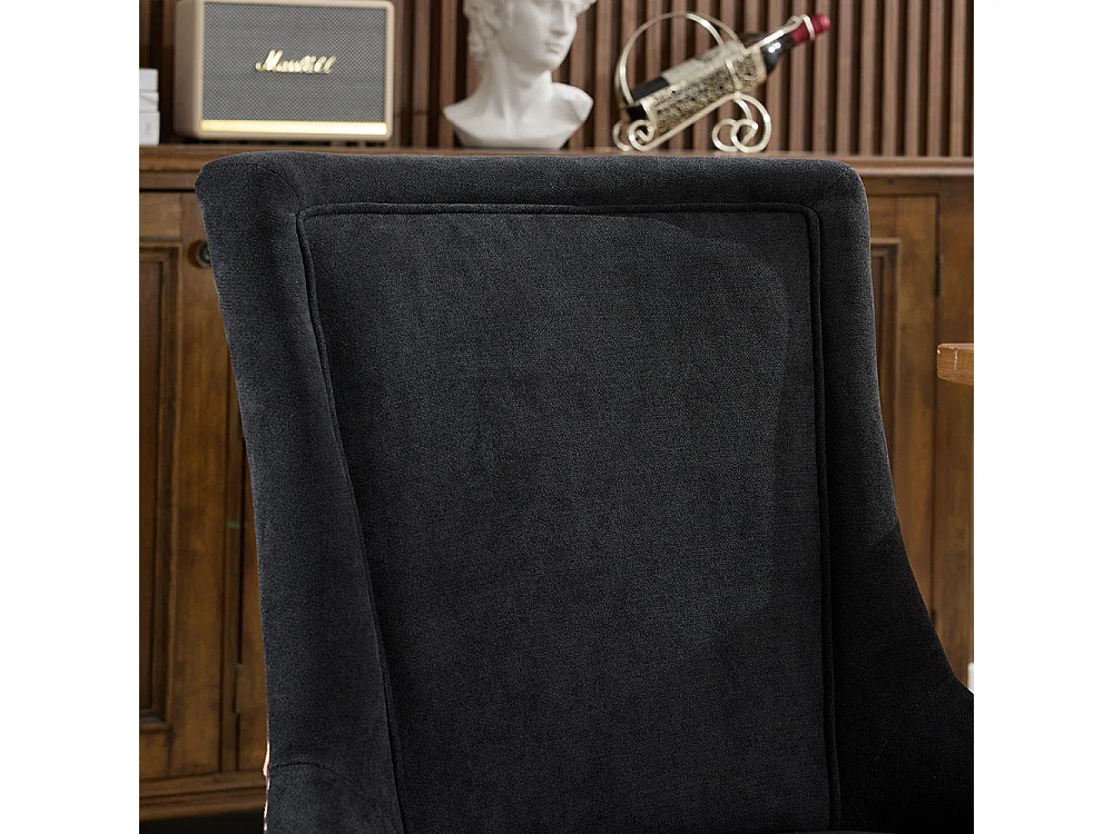 Chaises de salle à manger extra-larges, assises rembourrées en tissu, clous en bronze, lot de deux,imprimé léopard