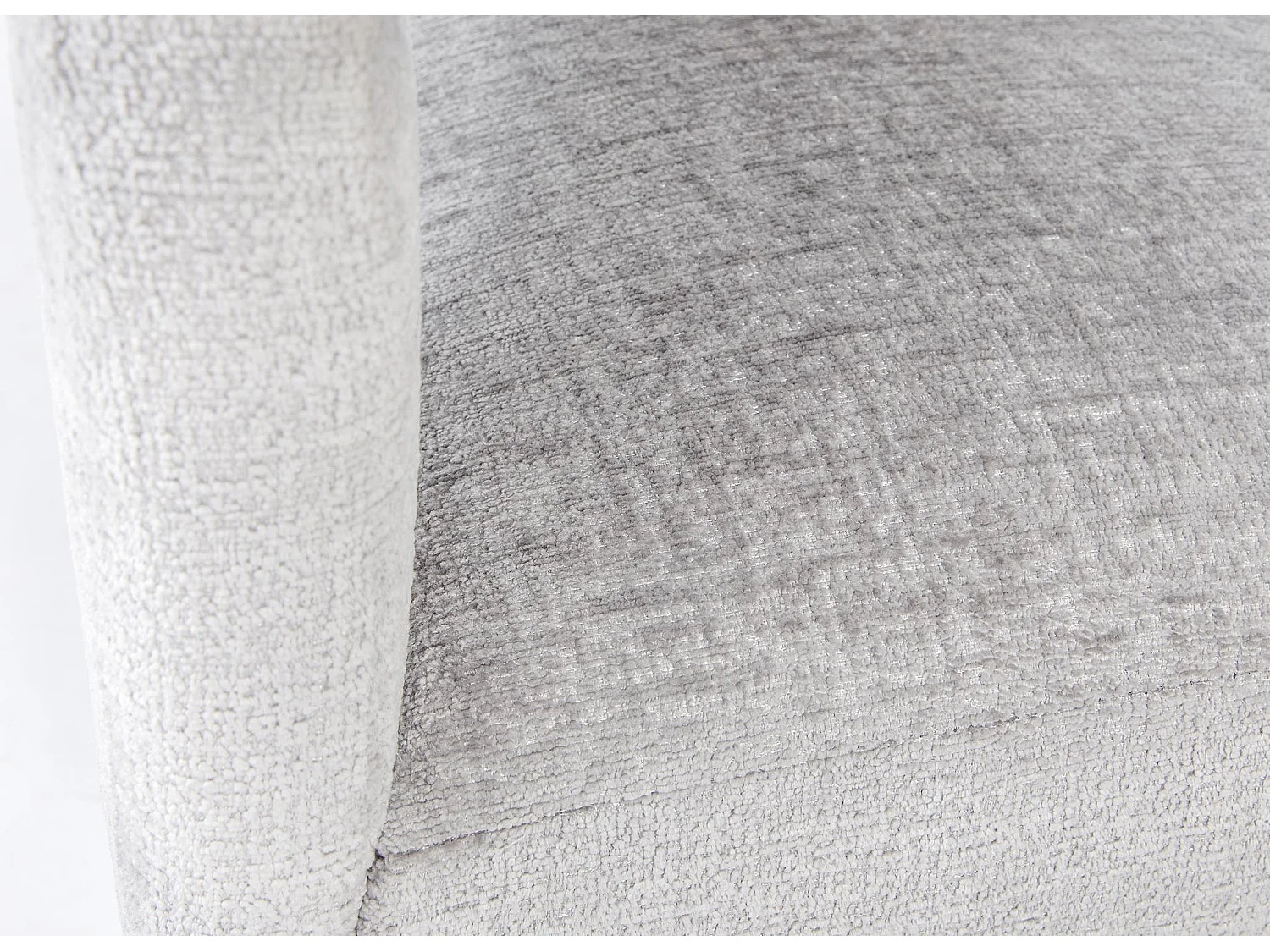 Gepolsterte Bank 124,5x75x56 cm silber Leith LET71BG