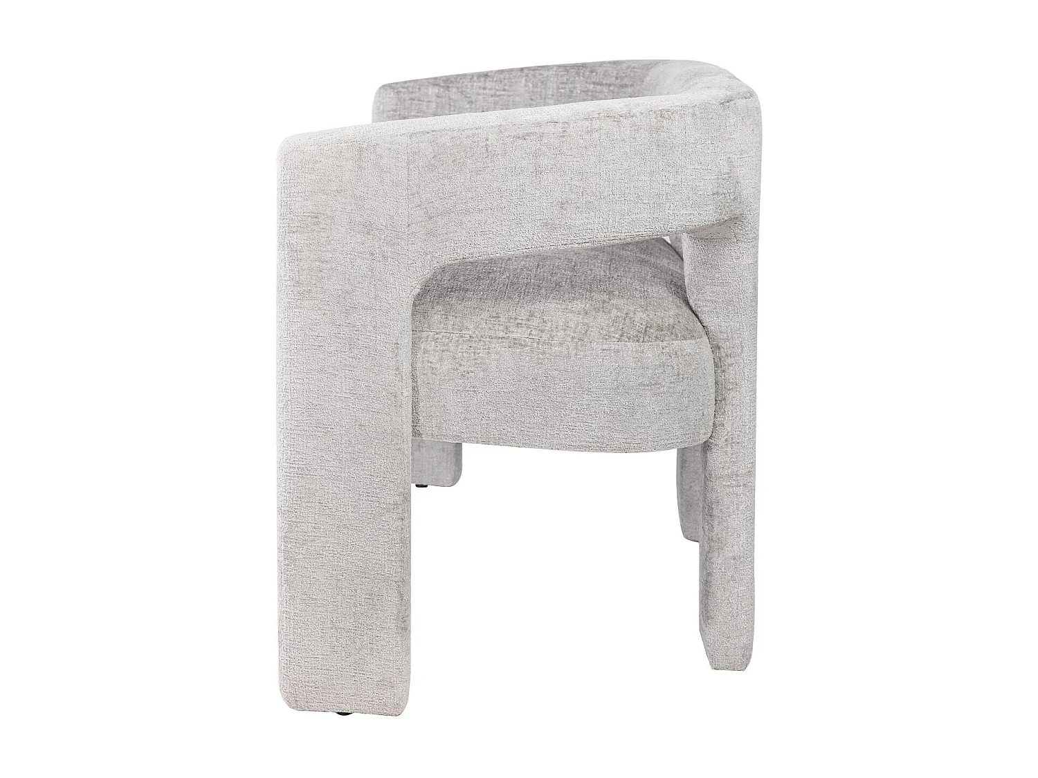 Banc rembourré 124,5x75x56 cm argent Leith LET71BG