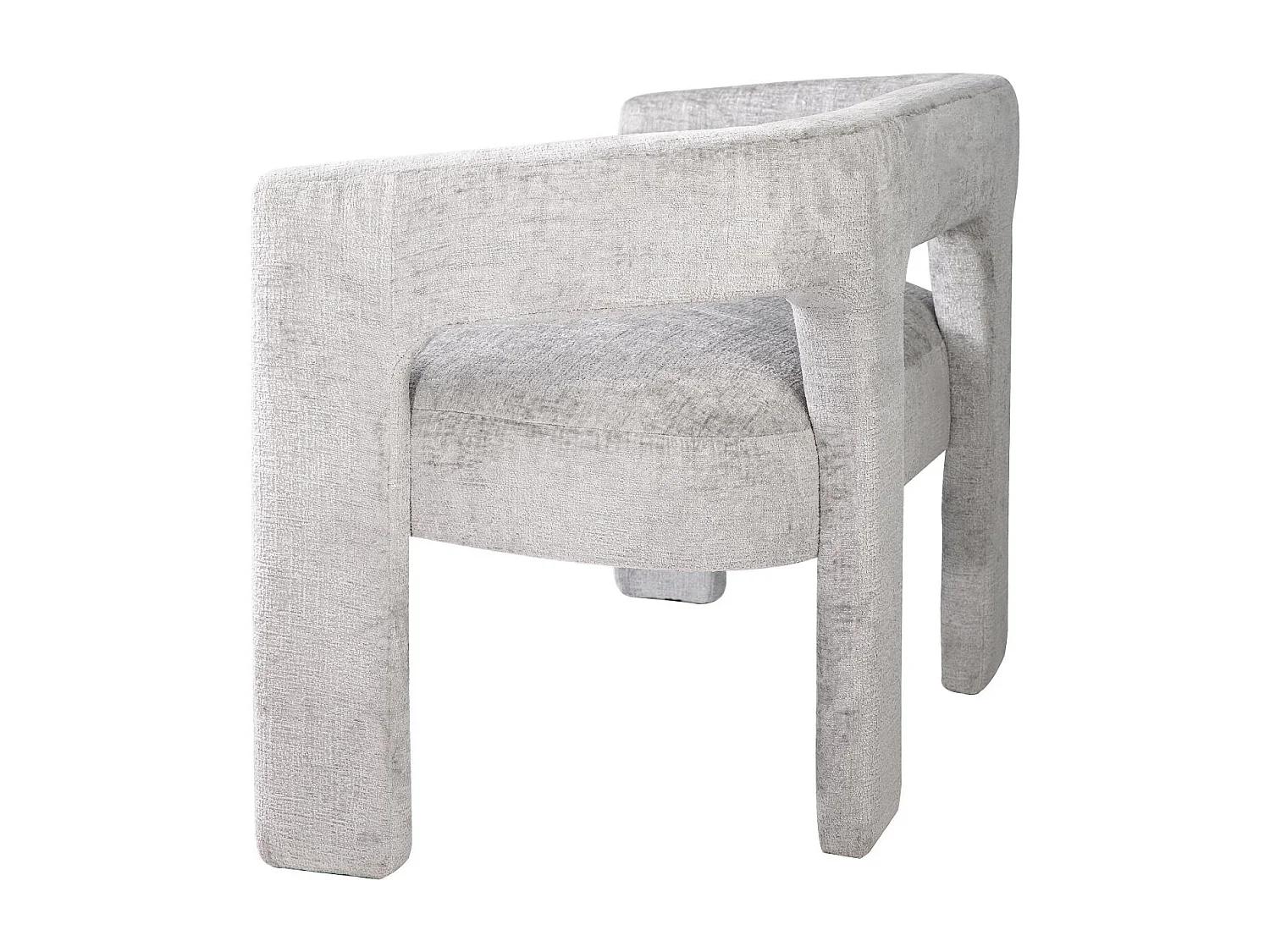 Banc rembourré 124,5x75x56 cm argent Leith LET71BG