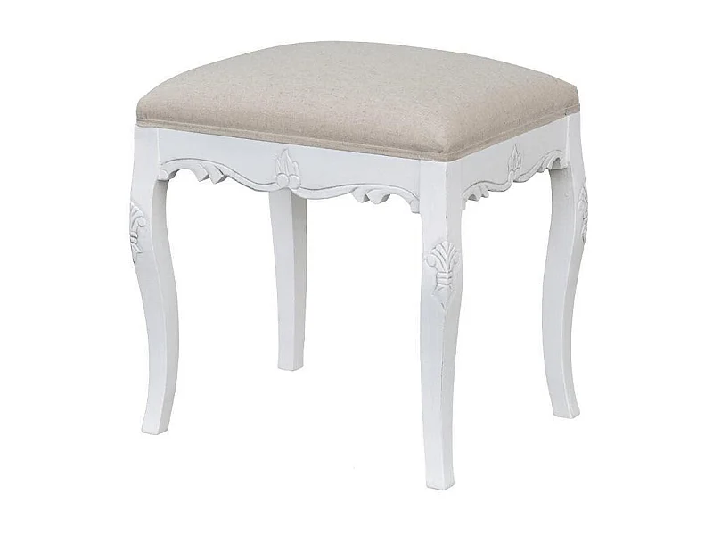 Gepolsterter Sitz 45x49x35 cm weiß Rimini weiß