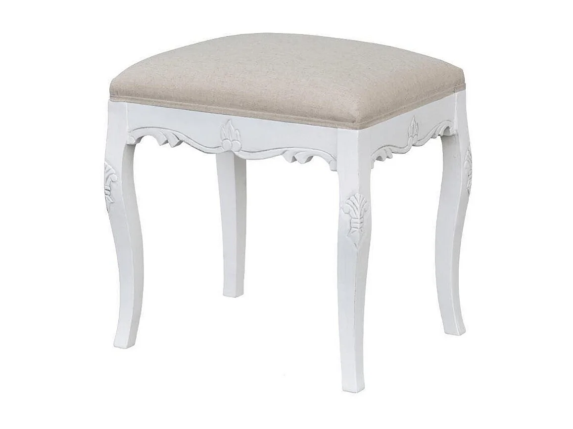 Siège rembourré 45x49x35 cm blanc Rimini blanc