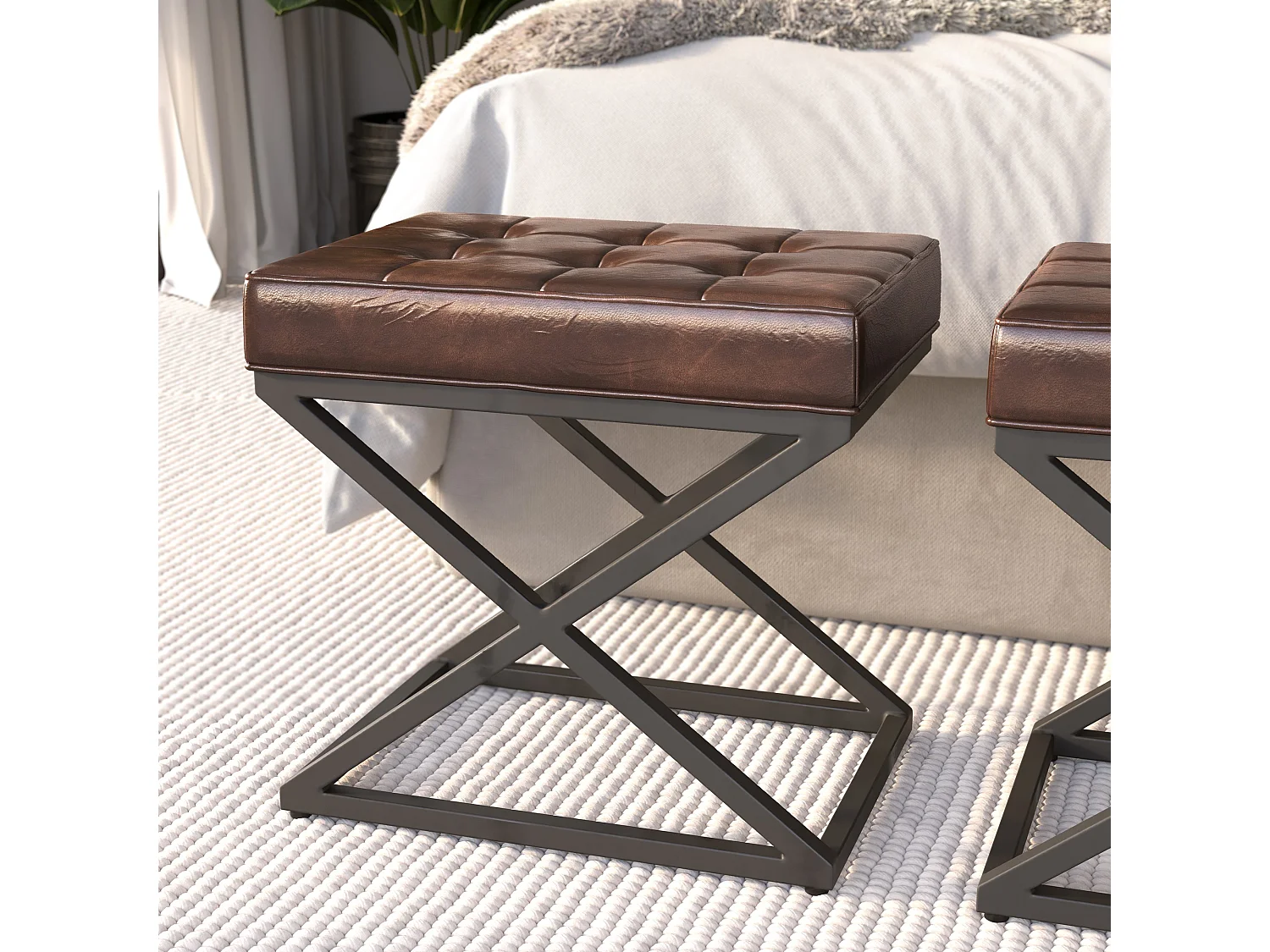 Sitz 51x47x36 cm dunkelbraun Avola AV1730-79