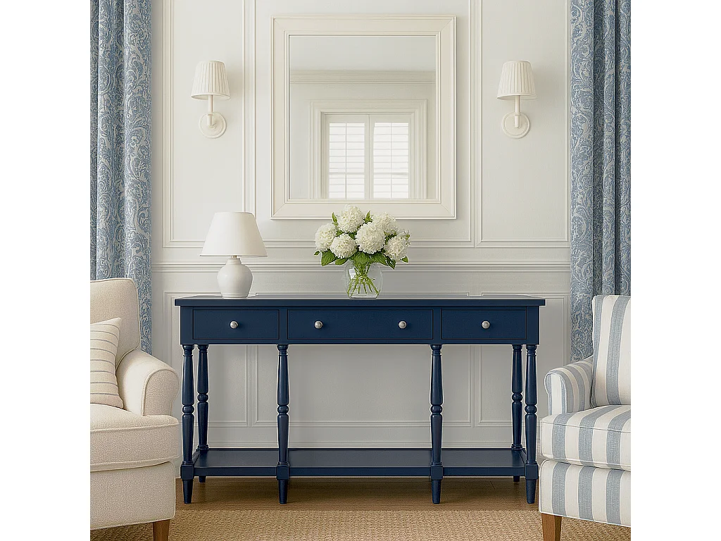 Console 152,5x86,5x35,5 cm bleu foncé Avola AV1633-60