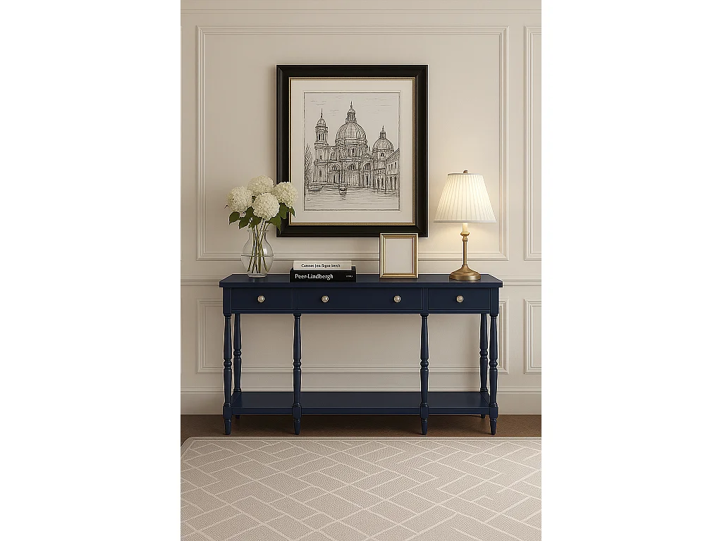 Console 152,5x86,5x35,5 cm bleu foncé Avola AV1633-60