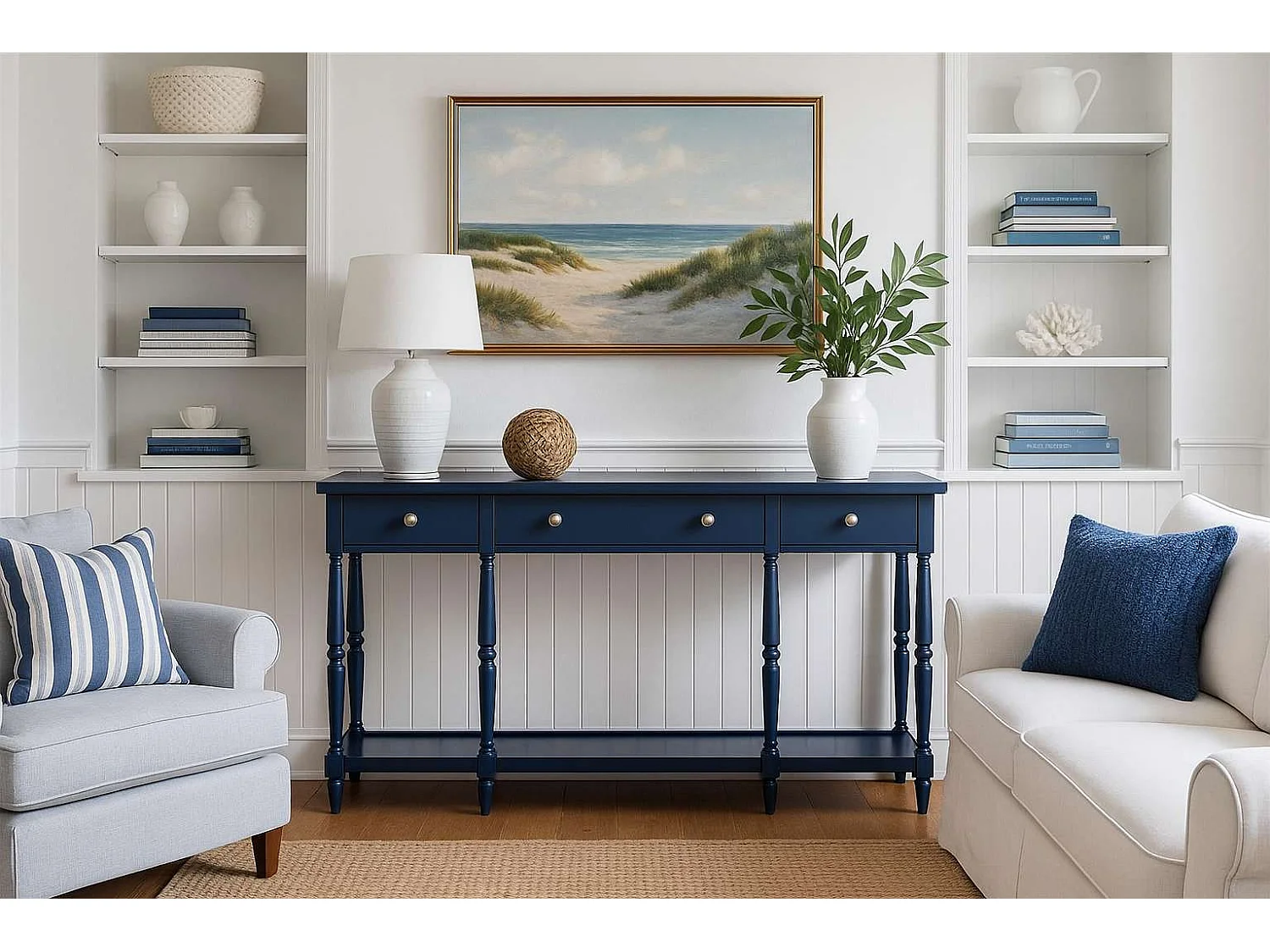 Console 152,5x86,5x35,5 cm bleu foncé Avola AV1633-60