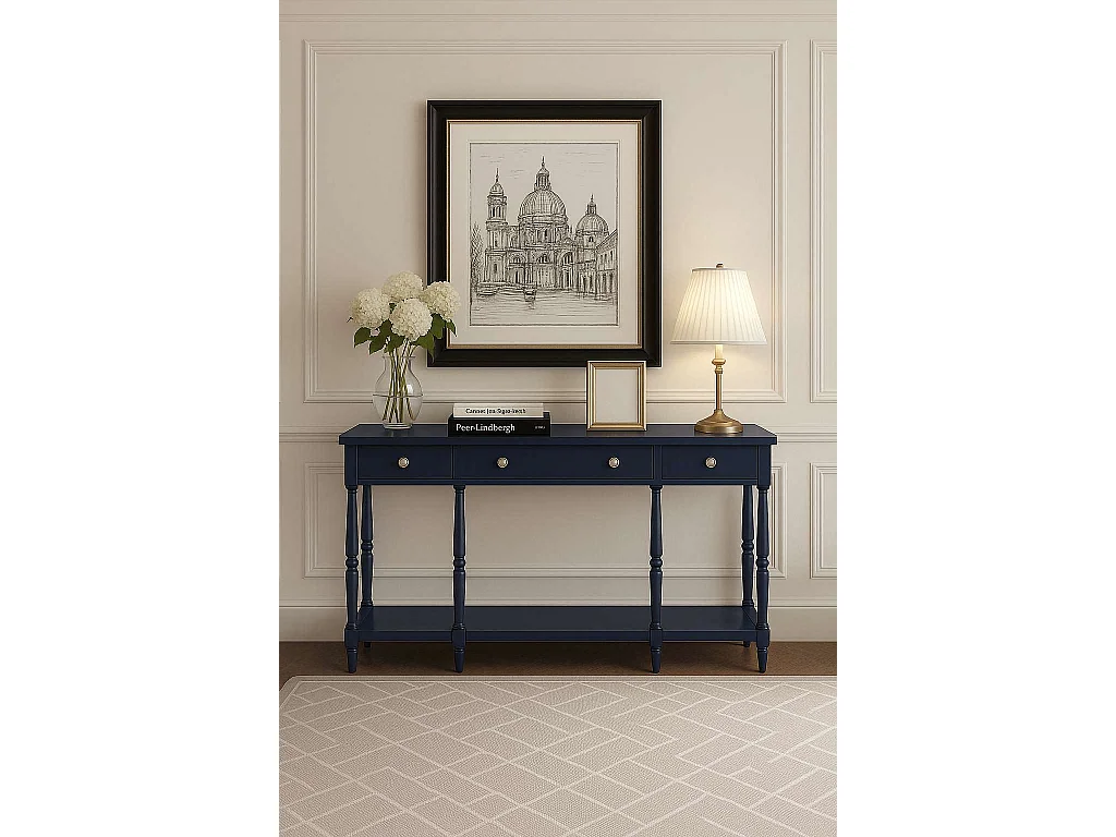 Console 152,5x86,5x35,5 cm bleu foncé Avola AV1633-60