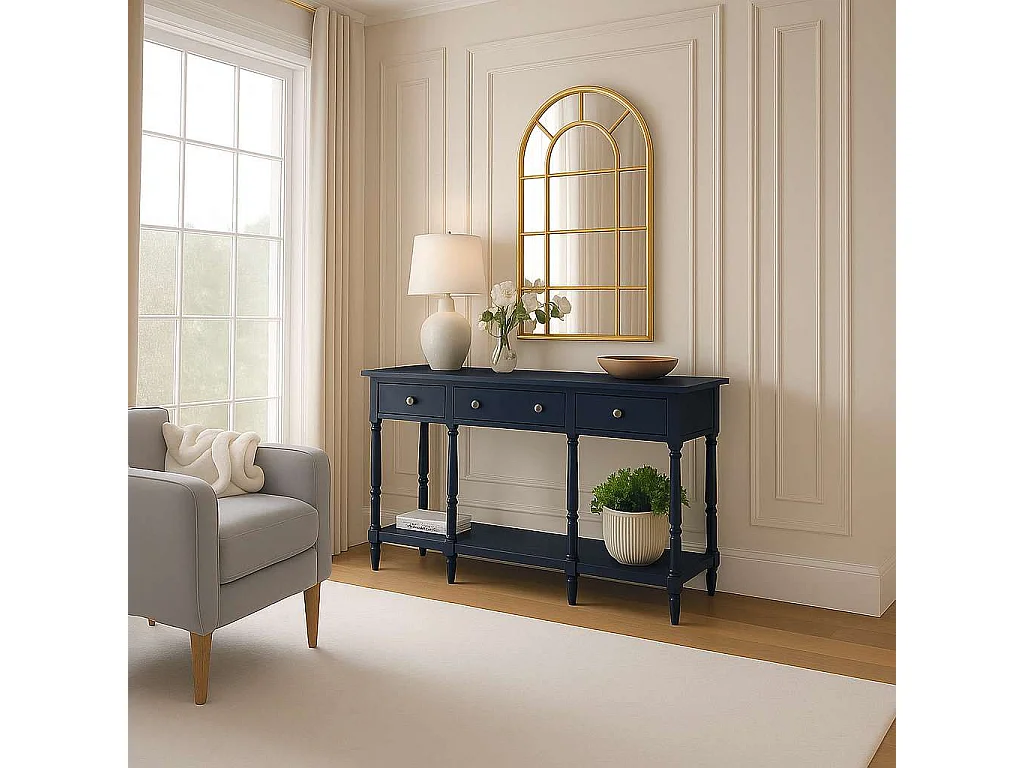 Console 152,5x86,5x35,5 cm bleu foncé Avola AV1633-60