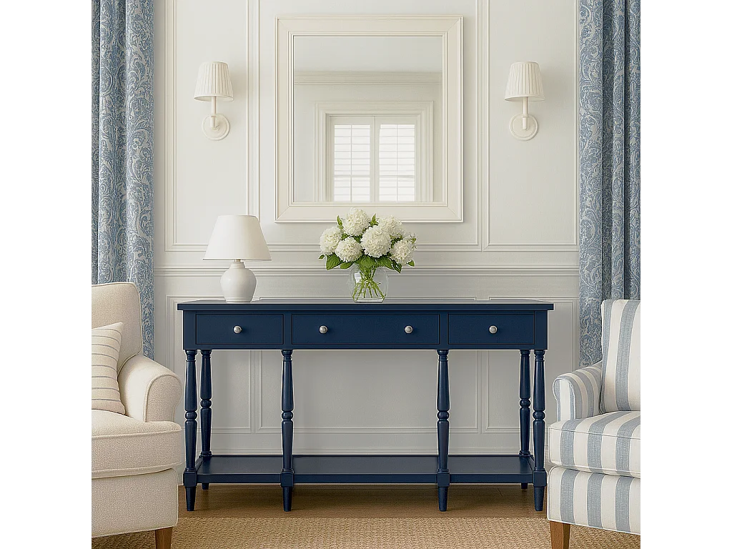 Console 152,5x86,5x35,5 cm bleu foncé Avola AV1633-60