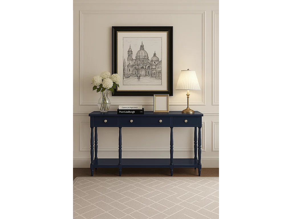 Console 152,5x86,5x35,5 cm bleu foncé Avola AV1633-60