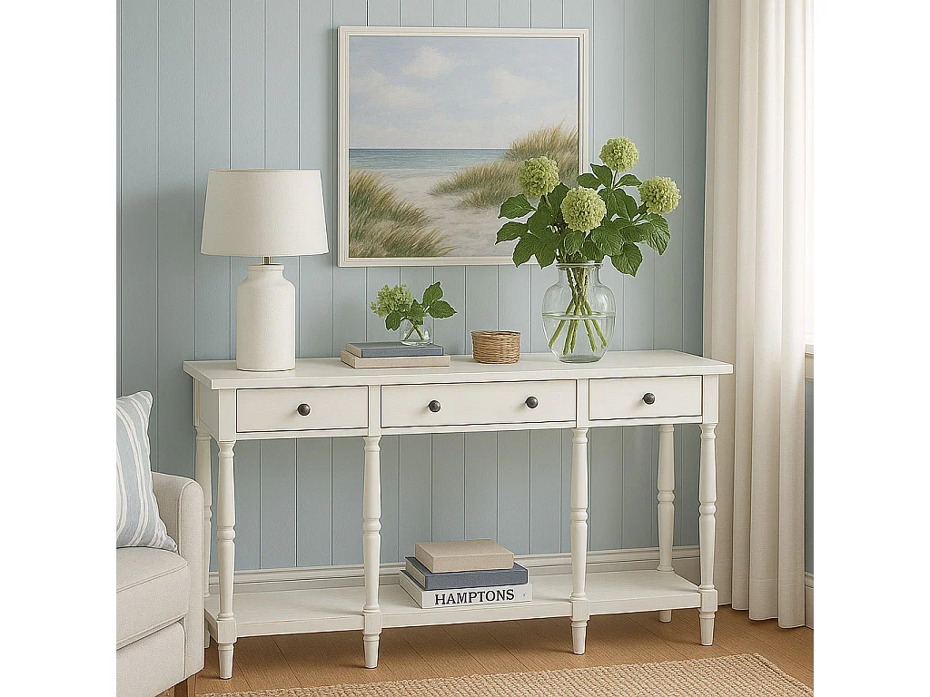 Console 152,5x86,5x35,5 cm blanc Avola AV1630-60