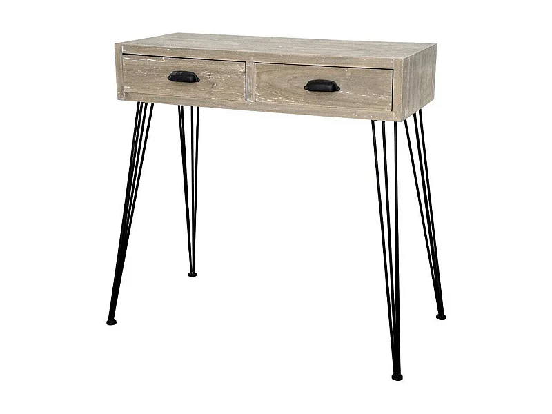 Console 80x80x36 cm noire Loano Lo012