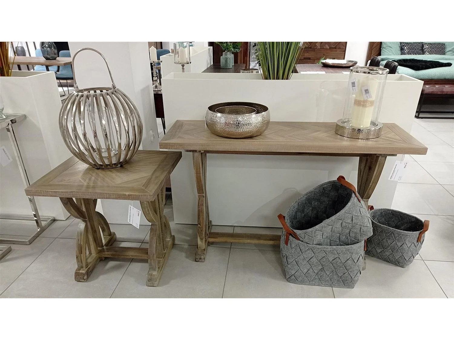 Consola 132x76x46 cm madera natural clara Avola AV1934-4