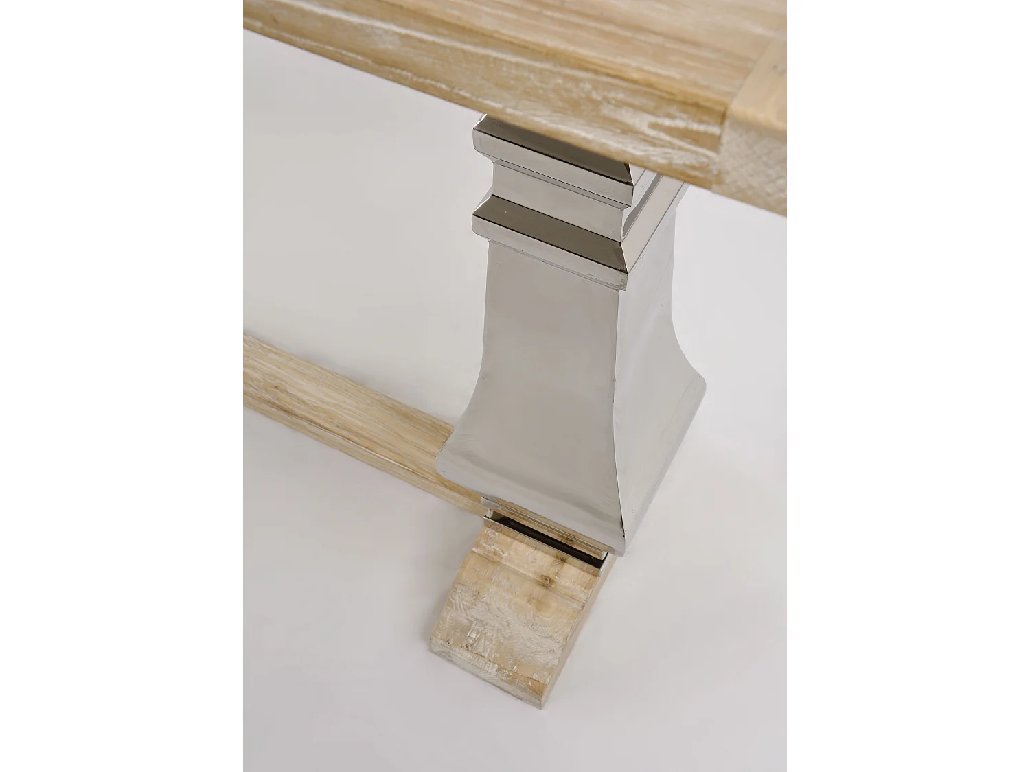 Console 160x85x45 cm chrome bois naturel glamour gl1527