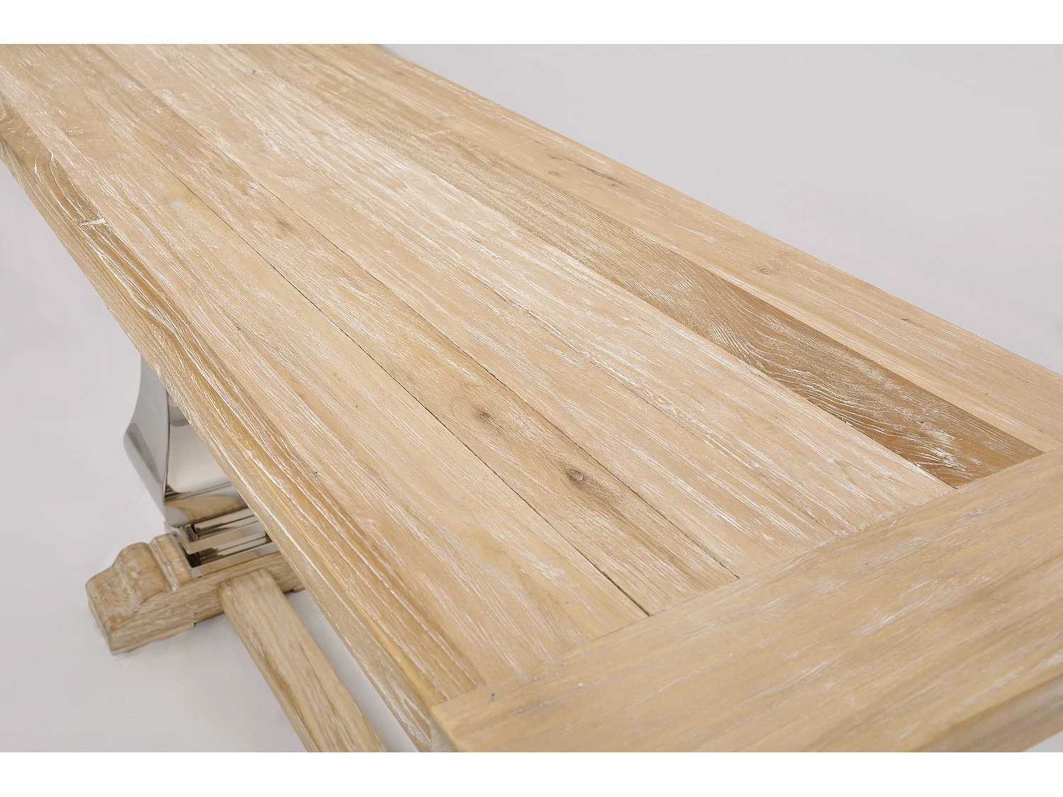 Console 160x85x45 cm chrome bois naturel glamour gl1527