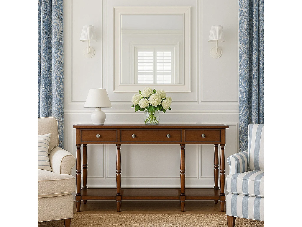 Console 152,5x86,5x35,5 cm brun clair Avola av1632-60