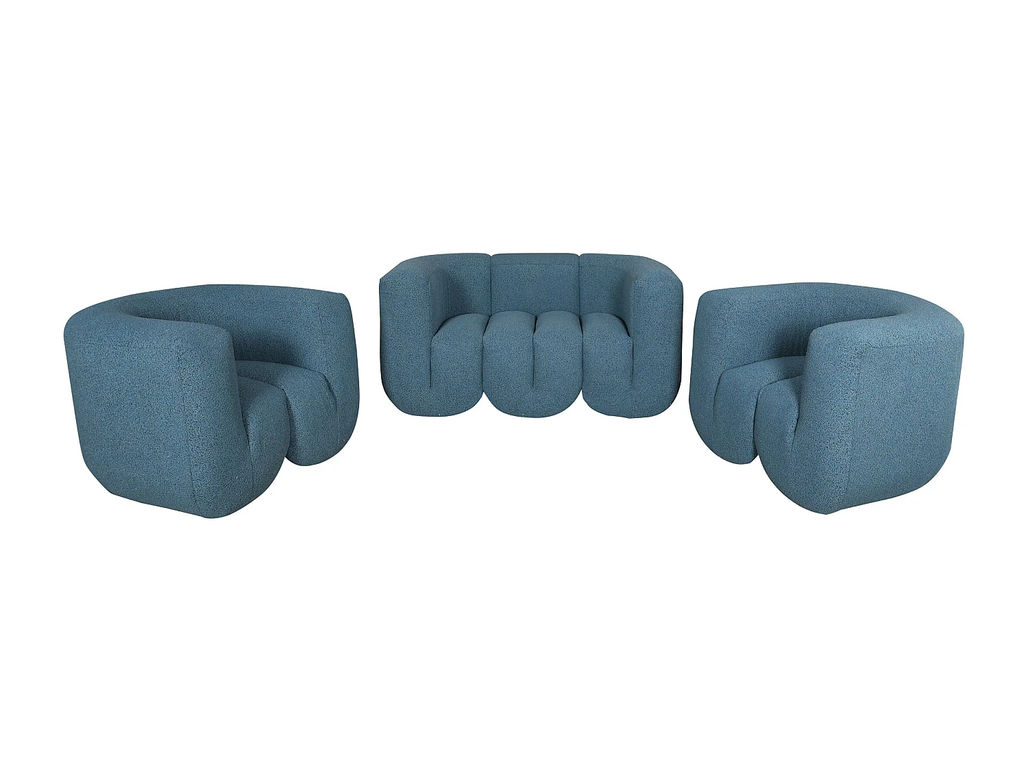 Bank 150x75x85 cm Blauw grijs zwart nua n88-150-10