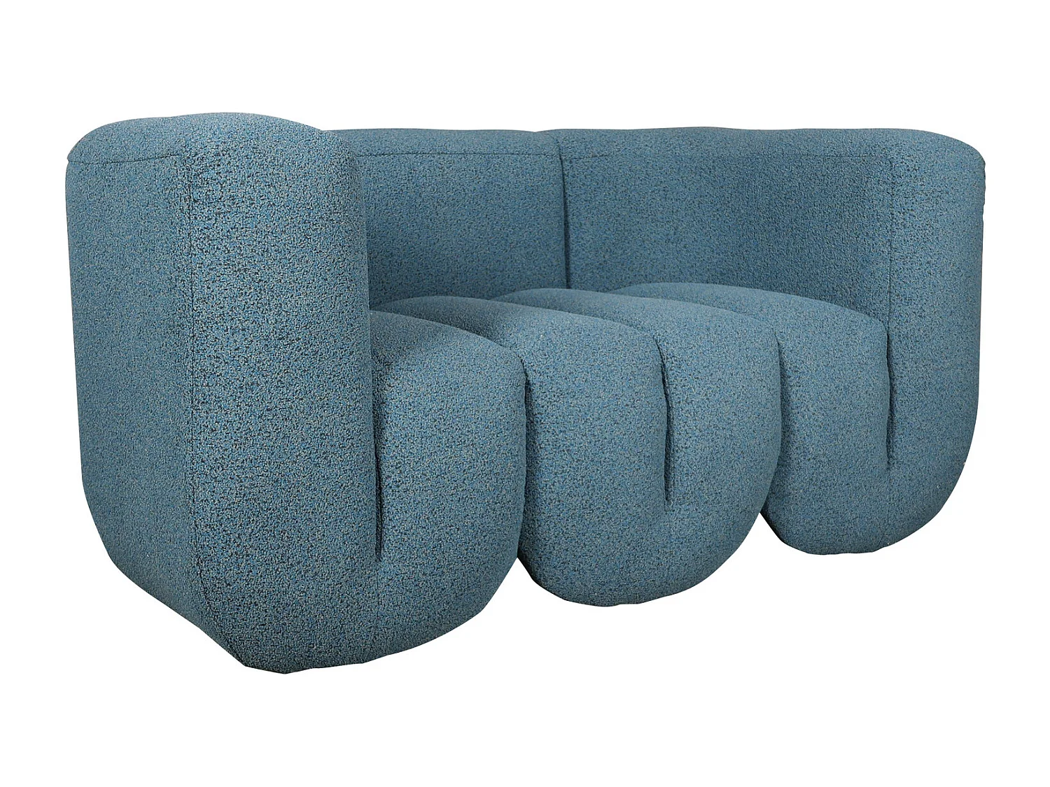 Canapé 150x75x85 cm Bleu gris noir nua n88-150-10