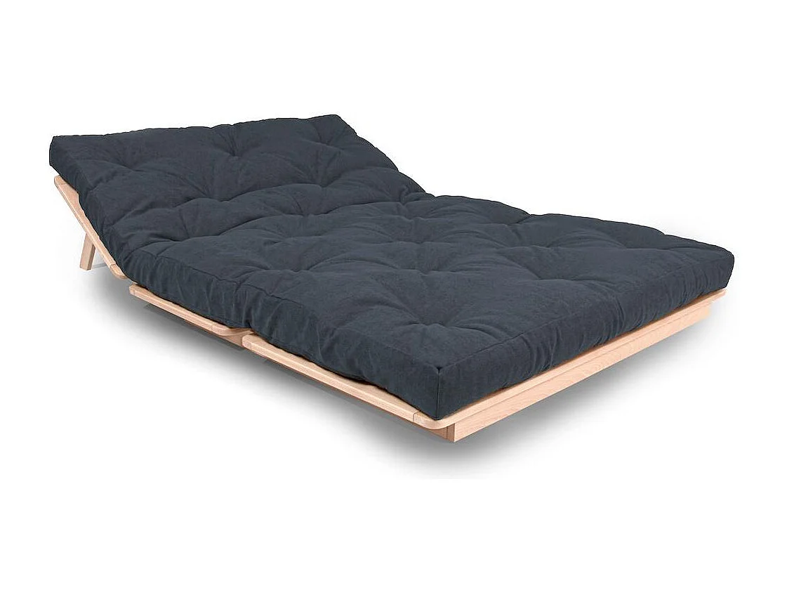 Canapé futon 1.4x1.15x0.8 m graphite Layti