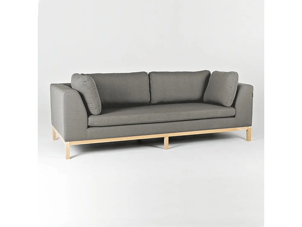 Sofa 98x228x67 cm grau Ambient Wood Kwarc (ml84)