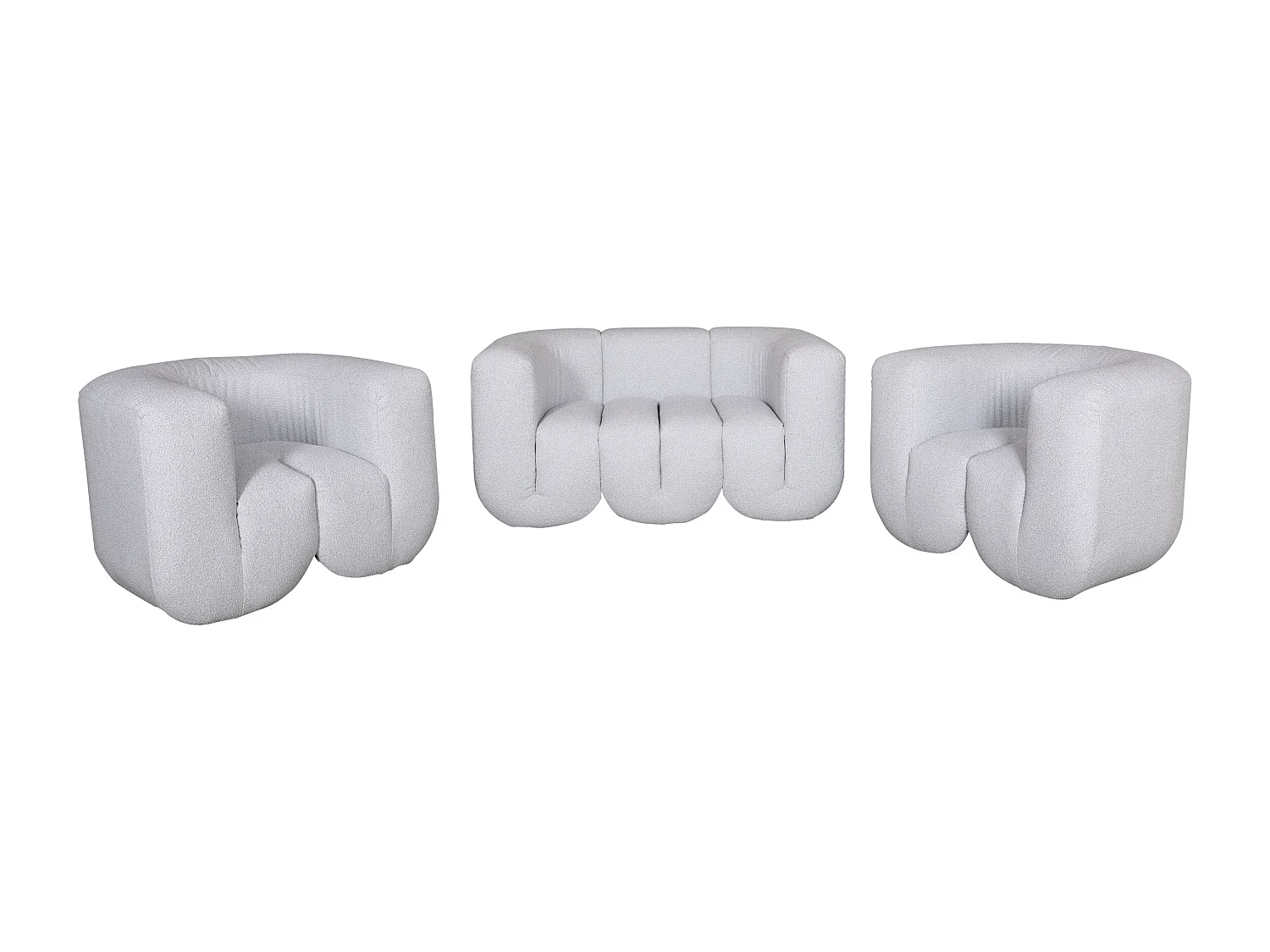 Canapé 150x75x85 cm gris clair nua