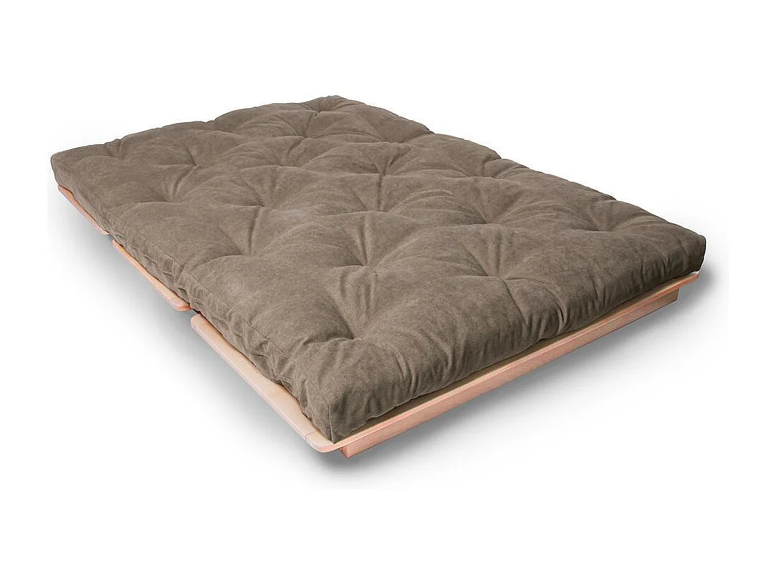Canapé Futon 140x115x80 cm Beige layti