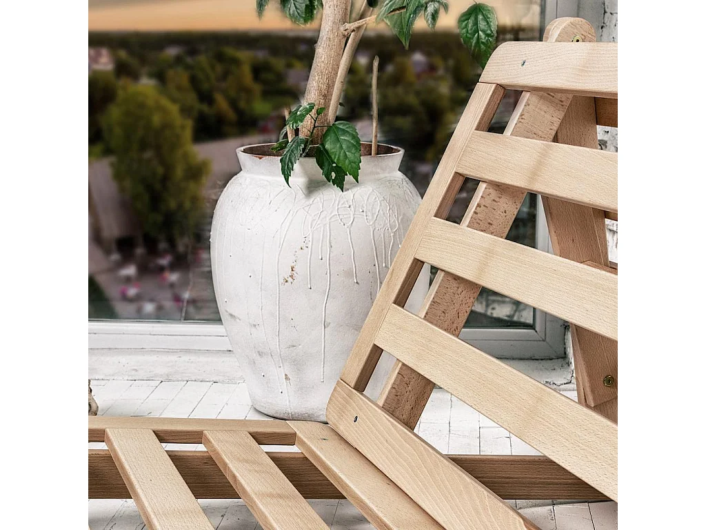 Futon-Sofa 140x115x80 cm Creme Layti