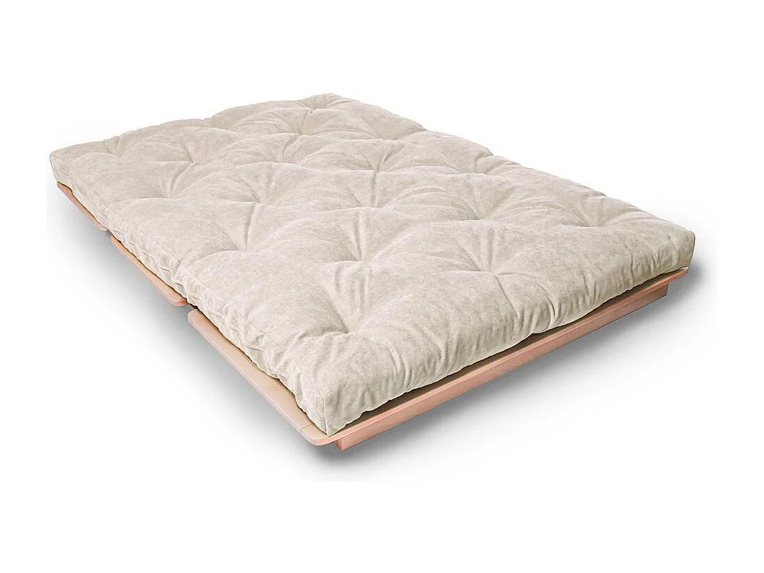 Futon-Sofa 140x115x80 cm Creme Layti
