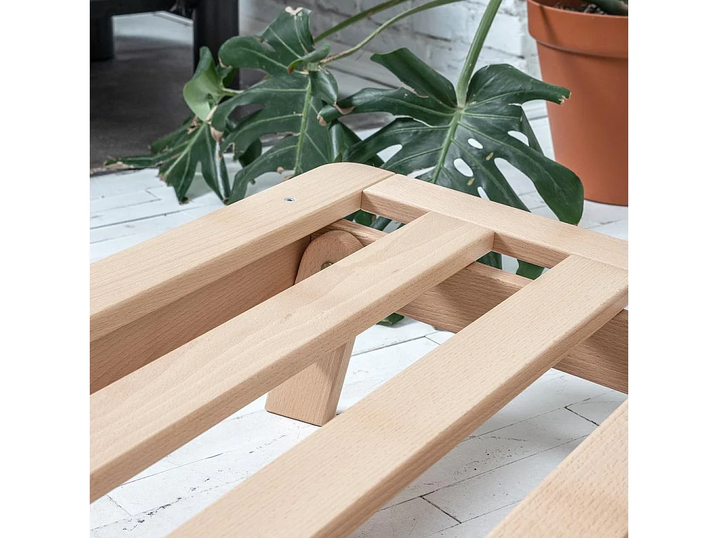 Canapé Futon 140x115x80 cm Crème Layti