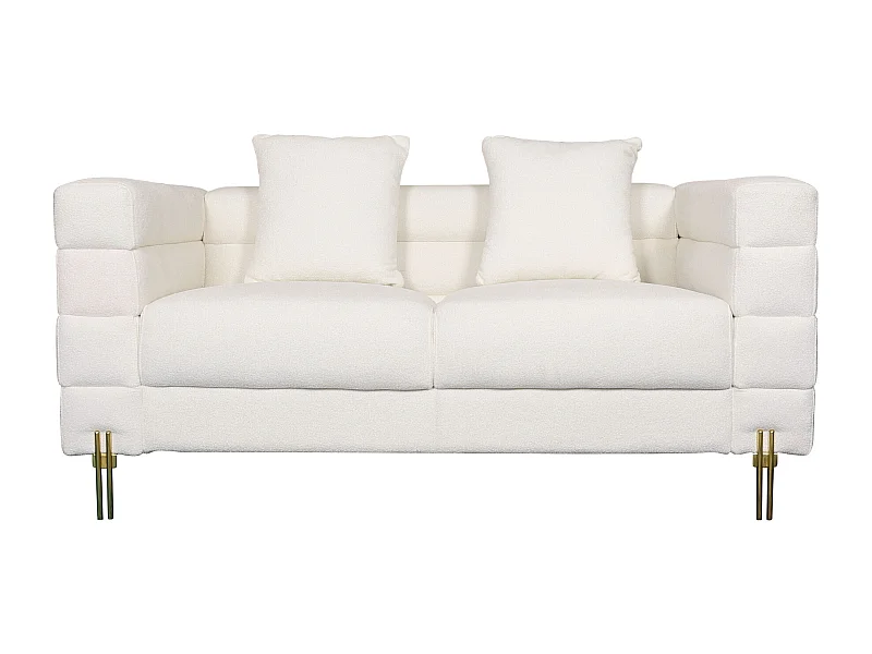 Canapé 160x80x85 cm blanc écru nua n49-1