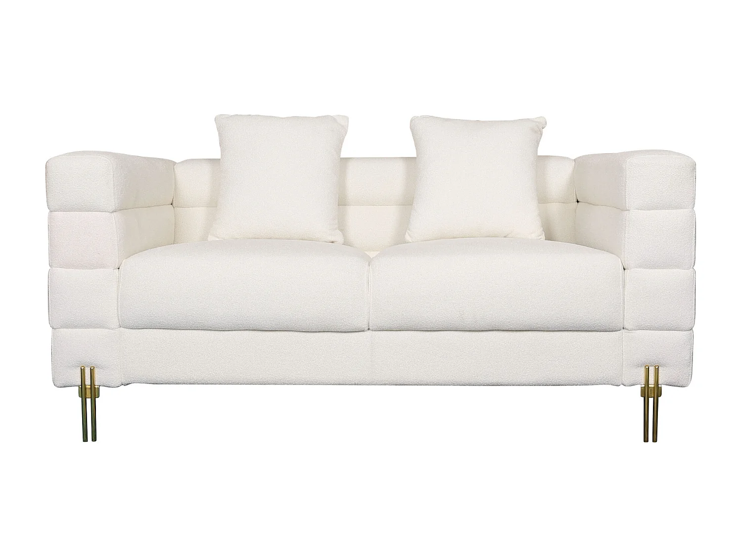 Canapé 160x80x85 cm blanc écru nua n49-1