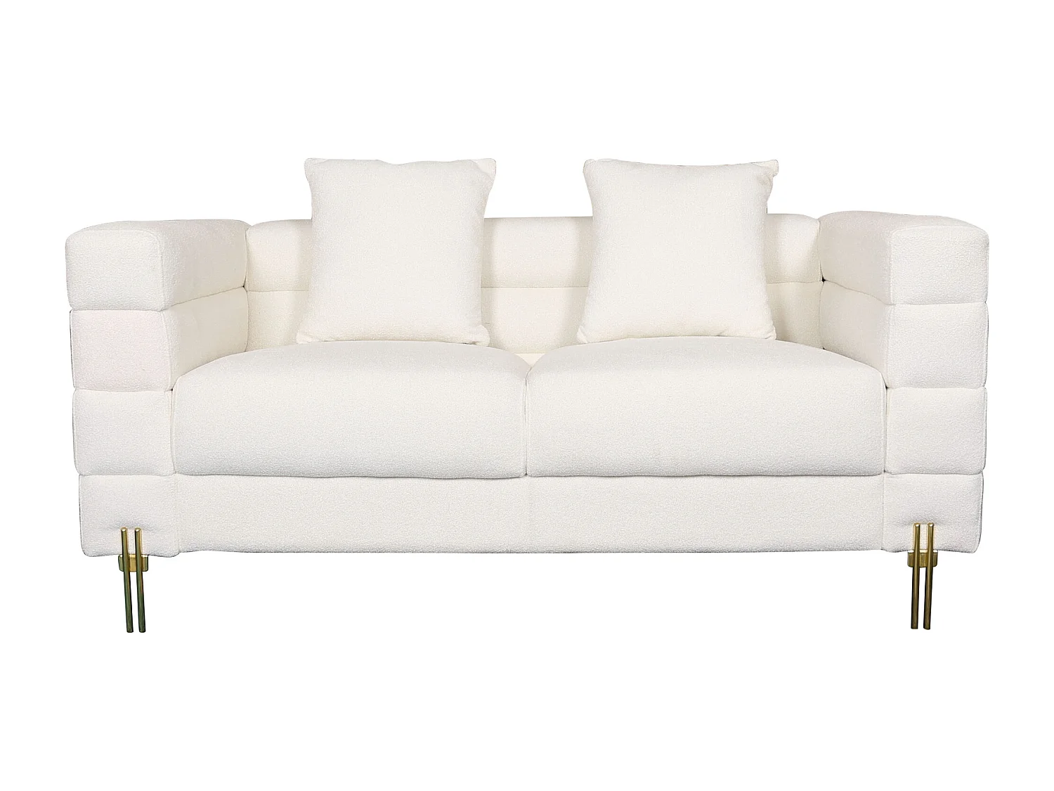 Canapé 160x80x85 cm blanc écru nua n49-1