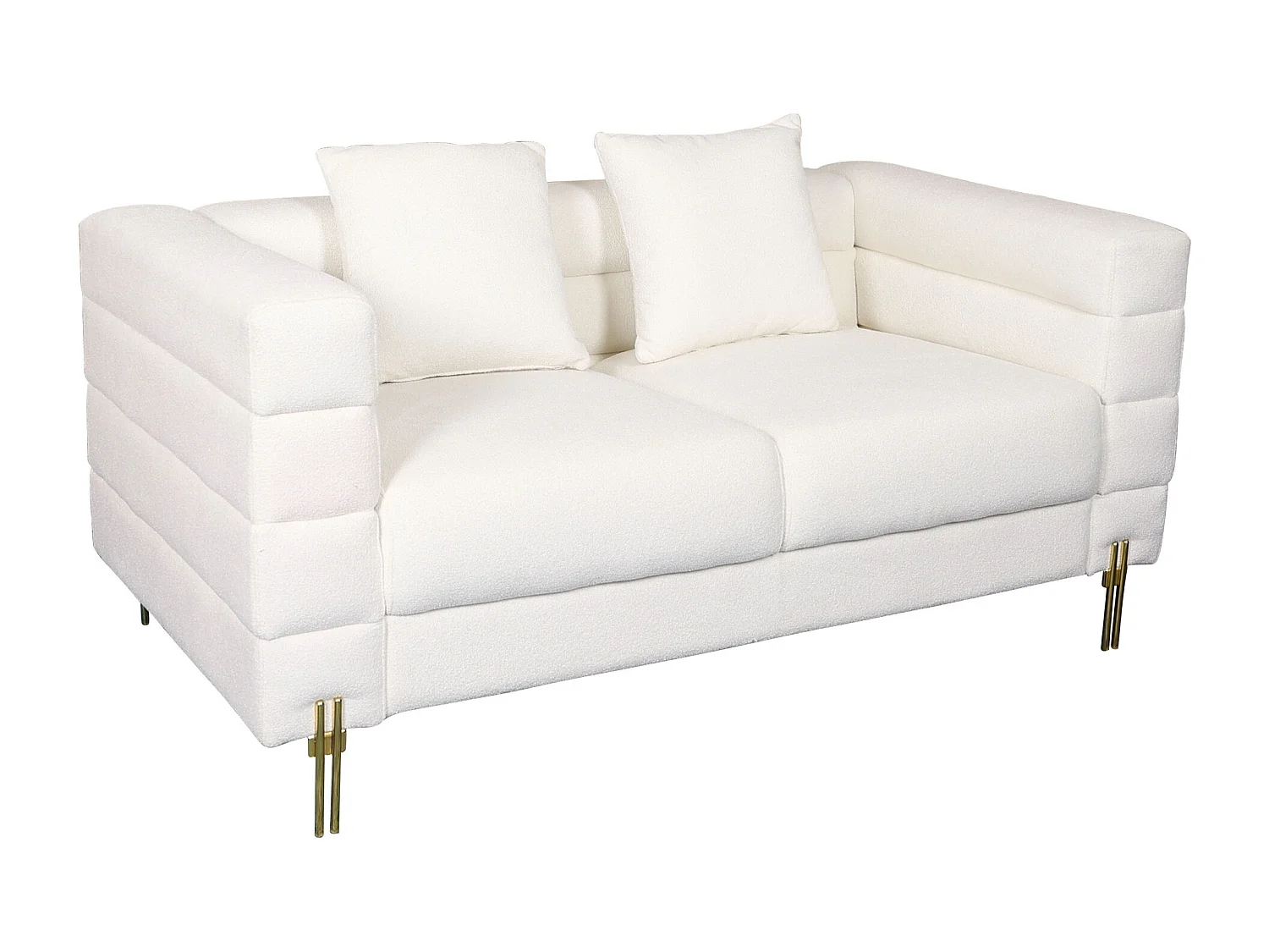 Canapé 160x80x85 cm blanc écru nua n49-1