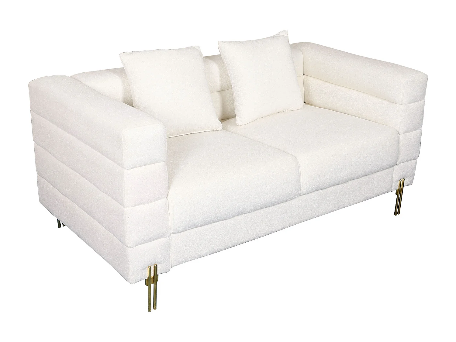 Canapé 160x80x85 cm blanc écru nua n49-1