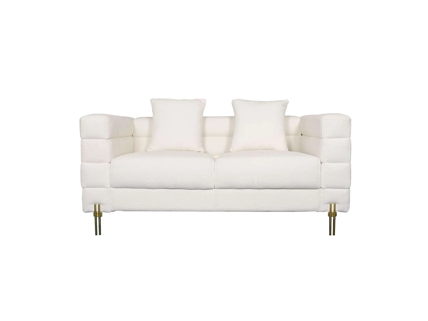 Sofa 160x80x85 cm white ecru nua n49-1