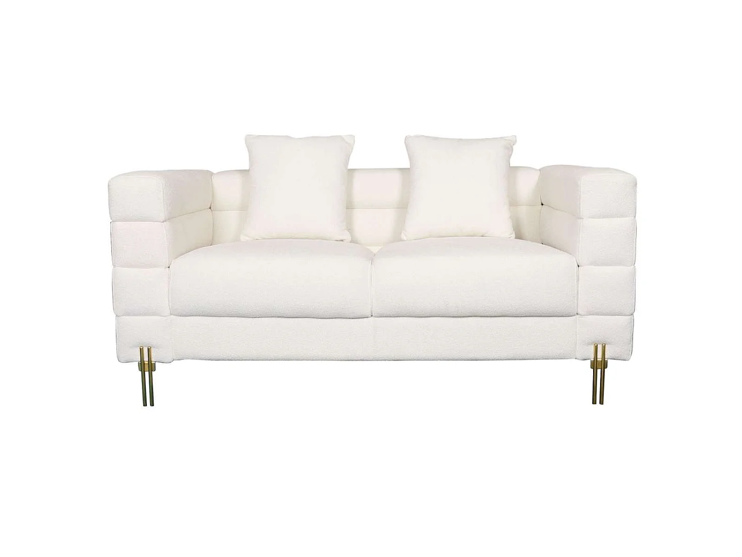 Sofa 160x80x85 cm white ecru nua n49-1