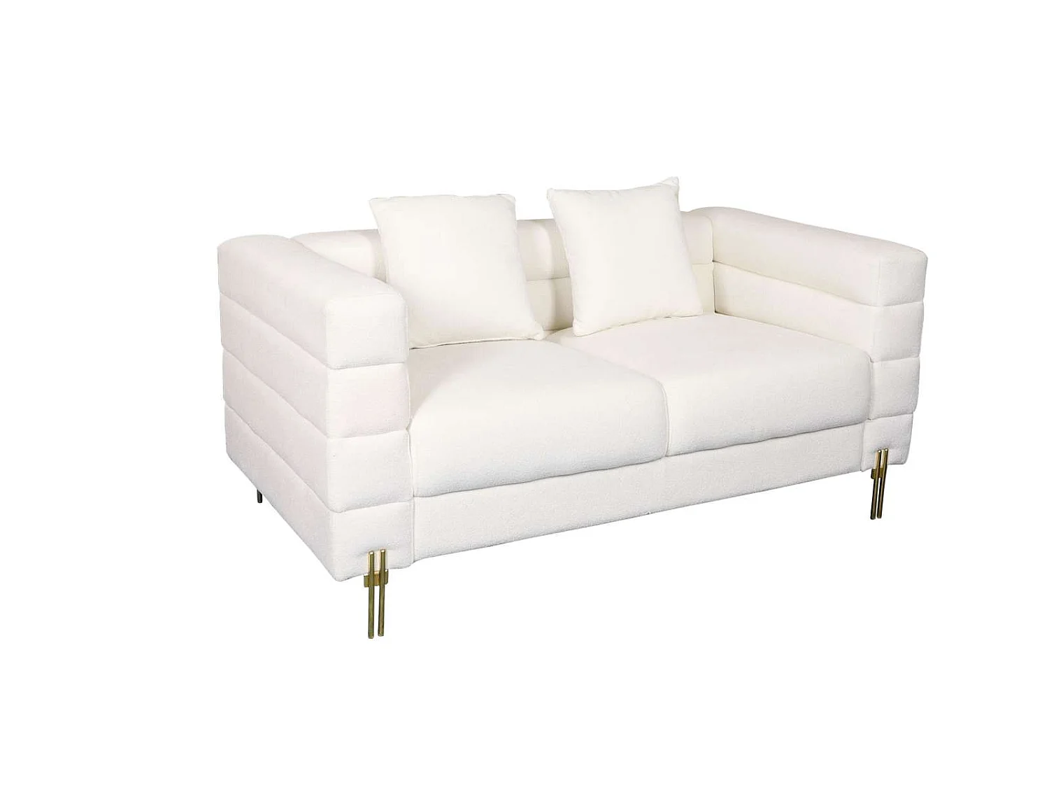 Sofa 160x80x85 cm white ecru nua n49-1
