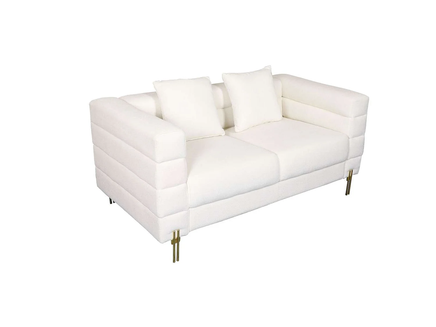 Sofa 160x80x85 cm white ecru nua n49-1