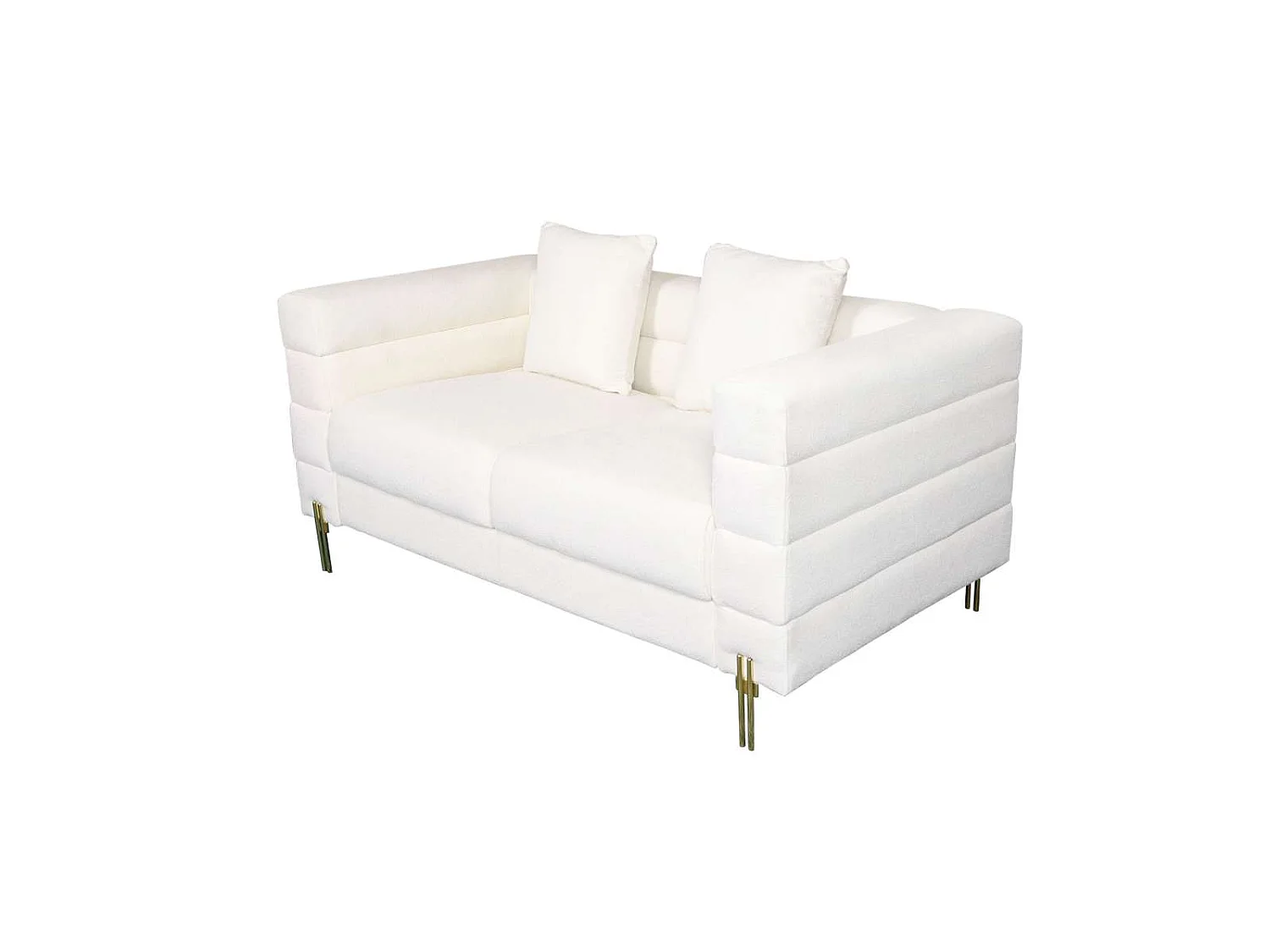 Sofa 160x80x85 cm white ecru nua n49-1